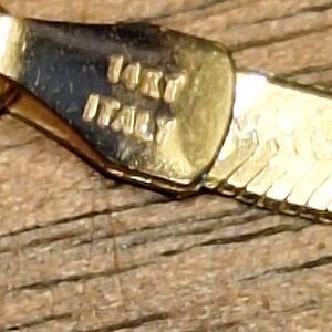 14K Gold Herringbone Bracelet. Made In Italy. NWOT